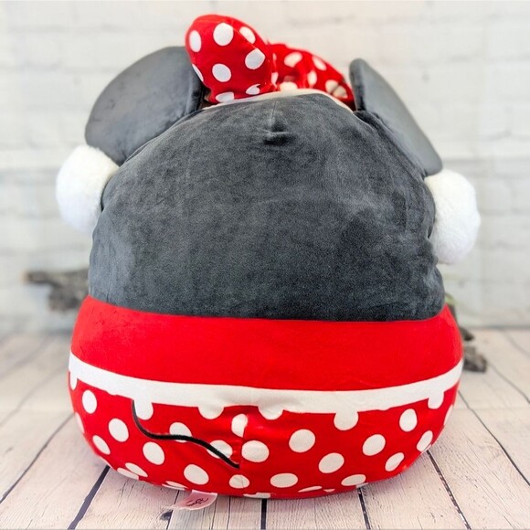 Disney Minnie Mouse 16" Squishmallow - Red Polka Dot Bow with Puffy Earmuffs - Picture 3 of 10